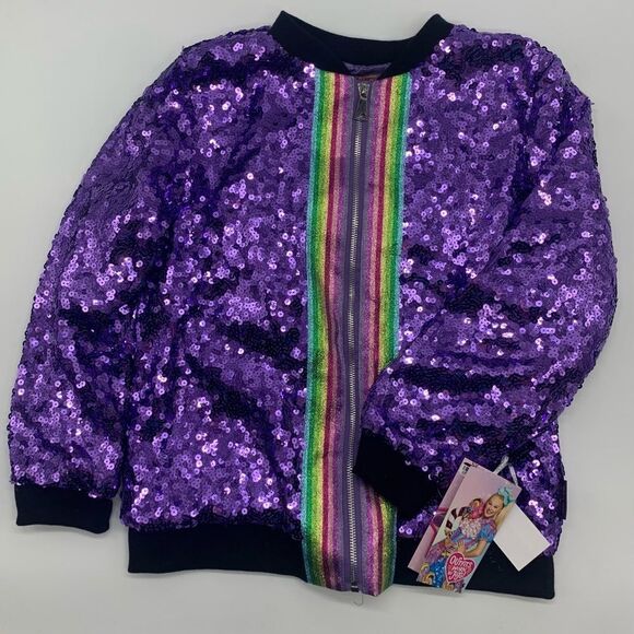 Girls JoJo Sows Sequin Dream Bomber Jacket